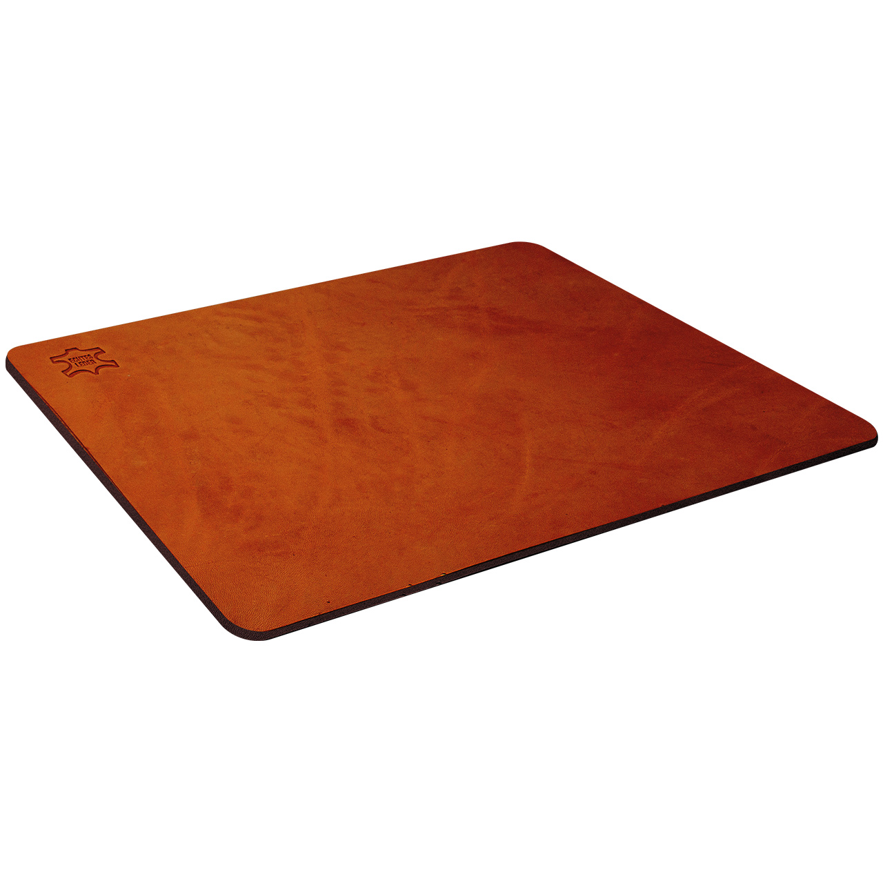 leder_rechteckig-braun Leder Mousepad Braun