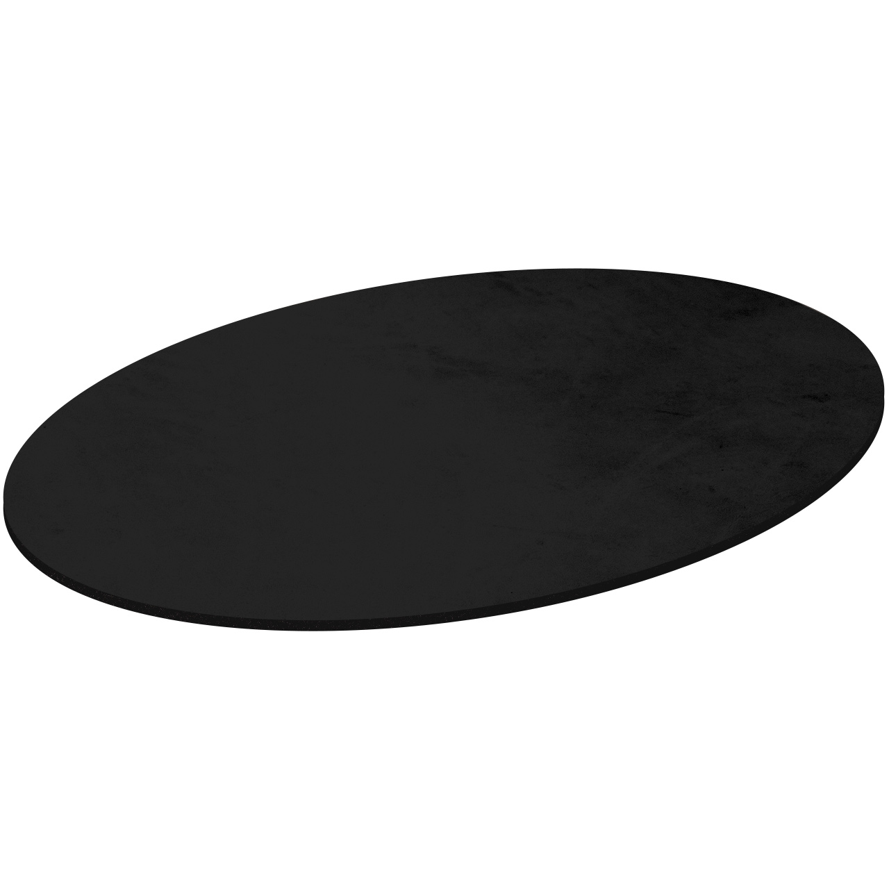 Schwarz Oval Ledermousepad