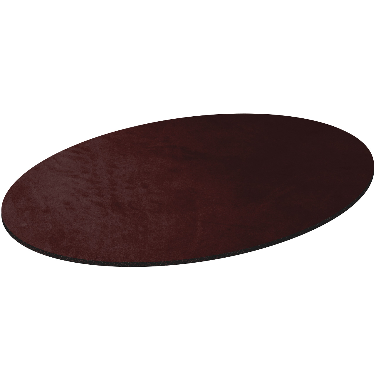 Schoko Oval Ledermousepad
