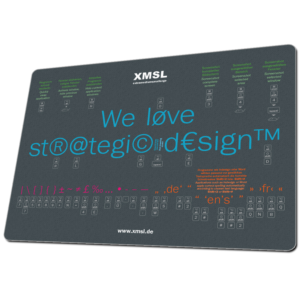 Mousepad im Sonderformat bedruckt Beispiel