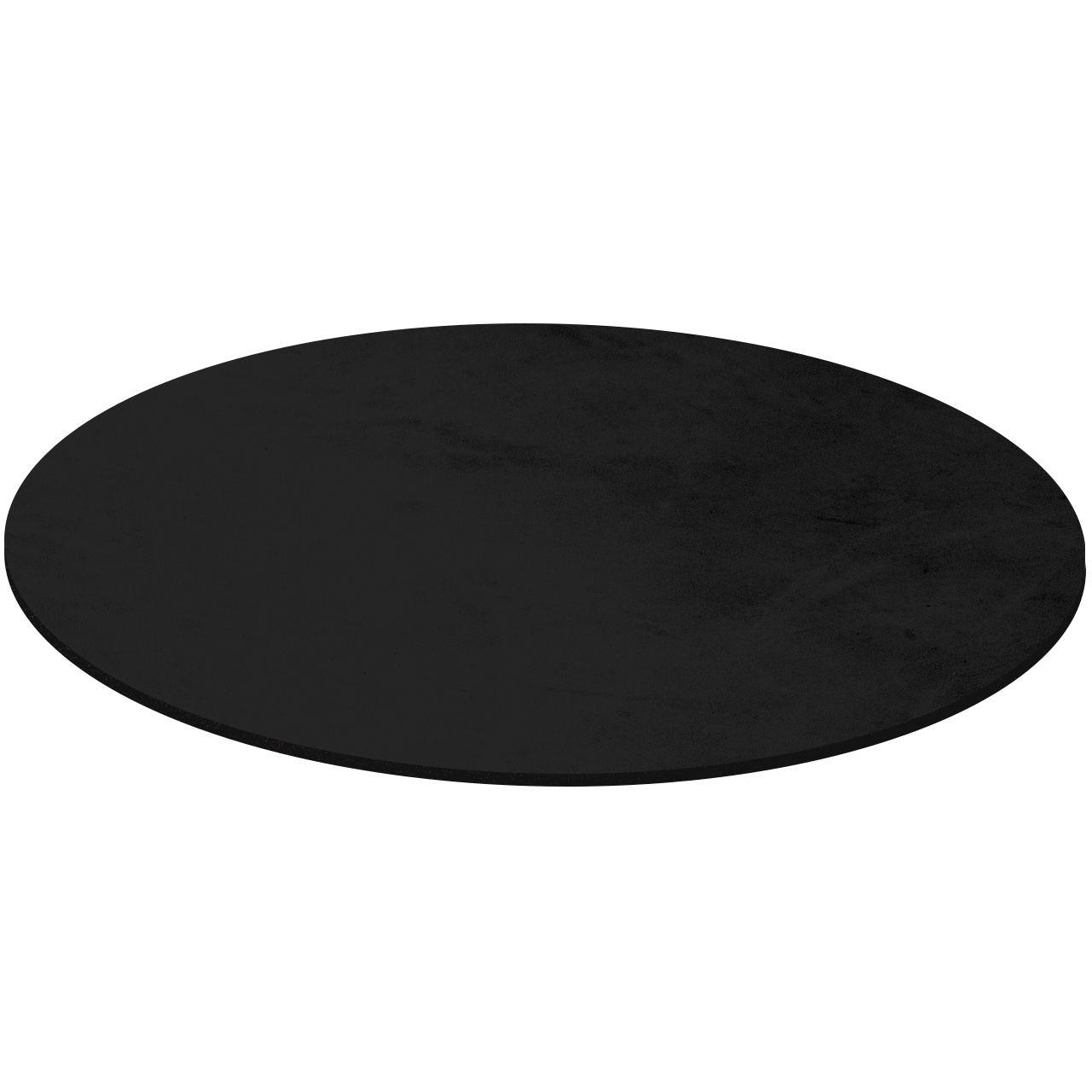 Schwarz Rund Ledermousepad