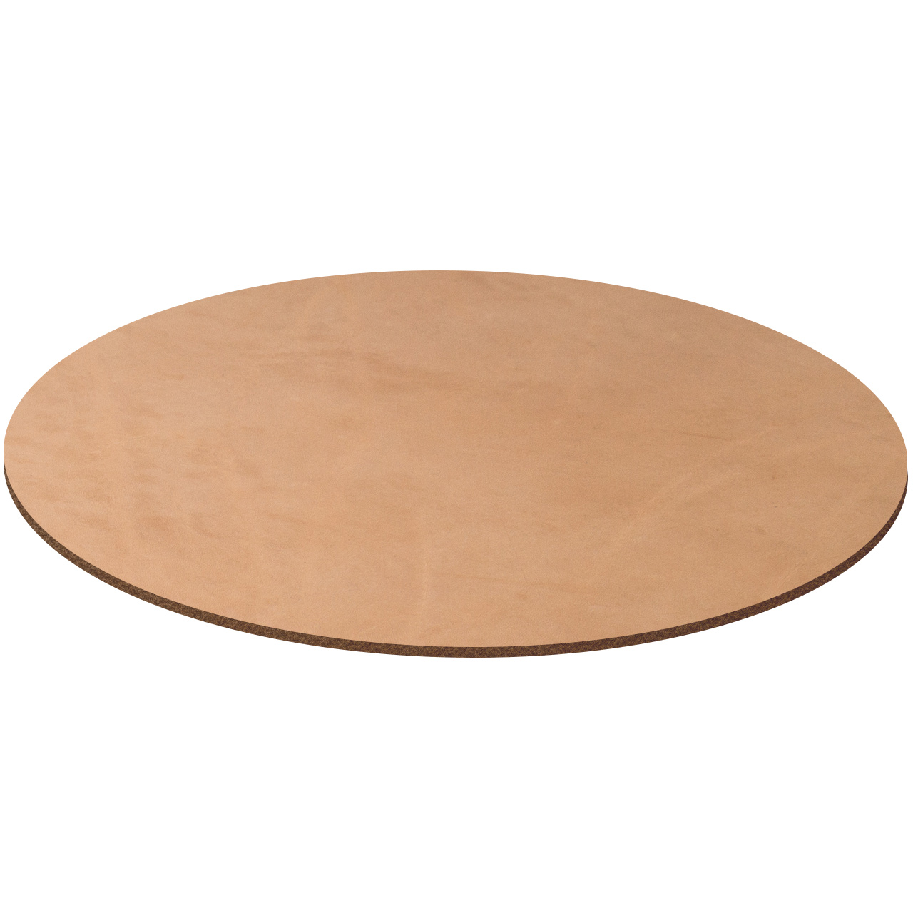 Natur Rund Ledermousepad